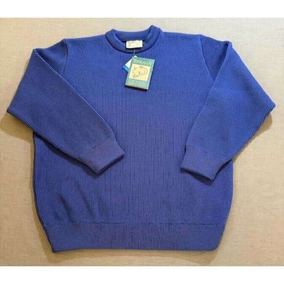 Vintage Toorallie Sweater Adult Small‎ Blue Pullover Long Sleeve Knit Mens. - Picture 1 of 9